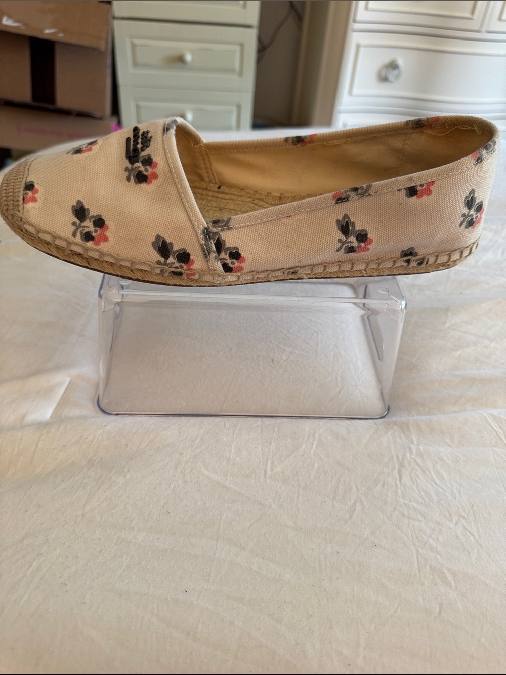 Coach Floral Canvas Espadrilles in Beige, Pink, Black - Picture 5 of 16